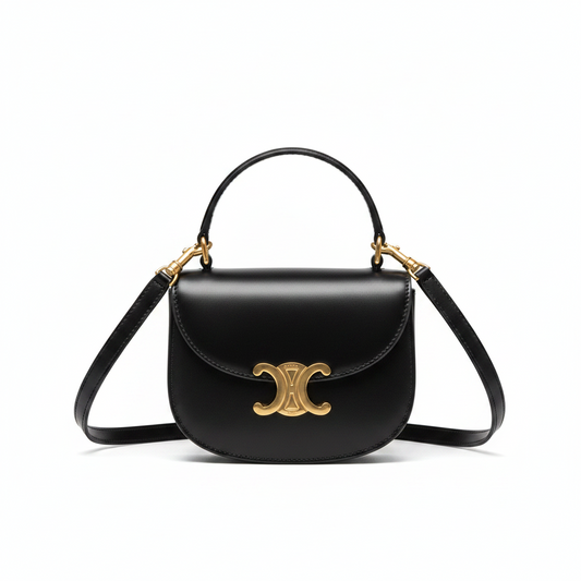 Celine Mini Besace Clea in Shiny Calfskin