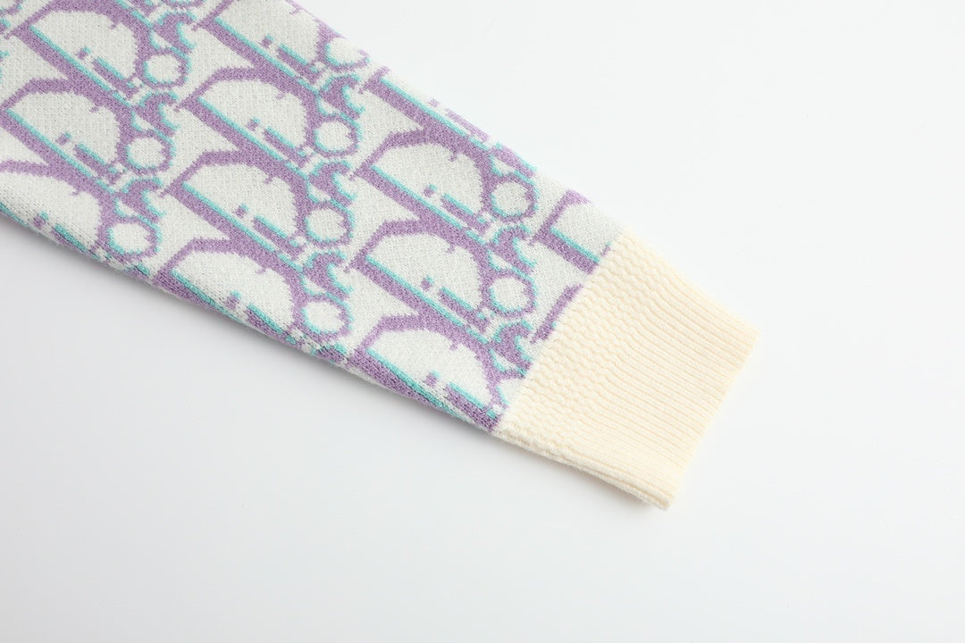 Diot Sweater "White-Purple-Blue"