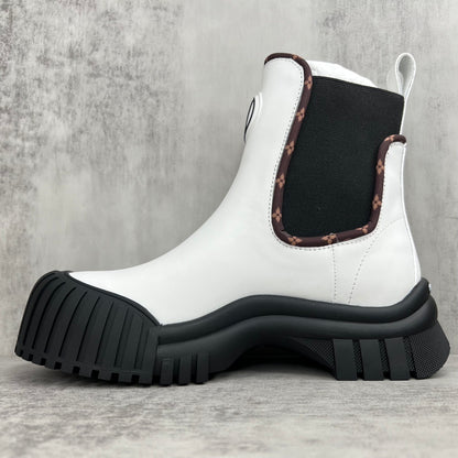 Louis Vuitton Ruby Flat Ankle Boots "White"