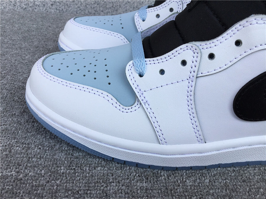 Air Jordan 1 Mid SE "White-Ice Blue-Black"