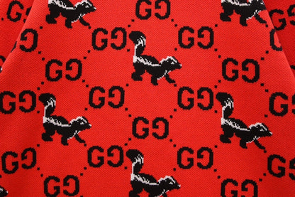 Gucci GG and Skunk Sweater "Red-Black"