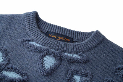 Louis Vuitton Textured Cotton Crewneck "Indigo"