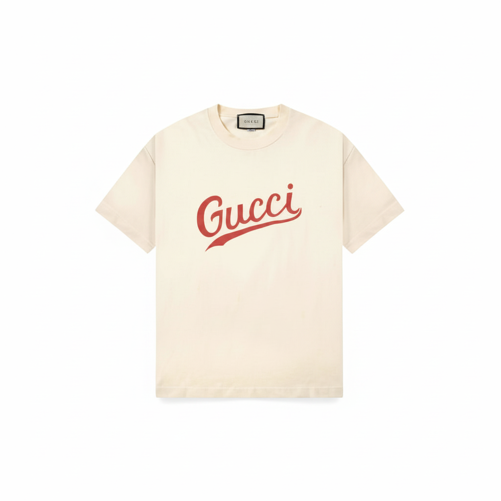 Gucci T-Shirt "Beige-Red"