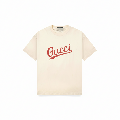 Gucci T-Shirt "Beige-Red"