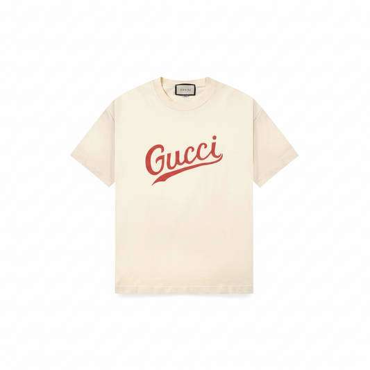Gucci T-Shirt "Beige-Red"