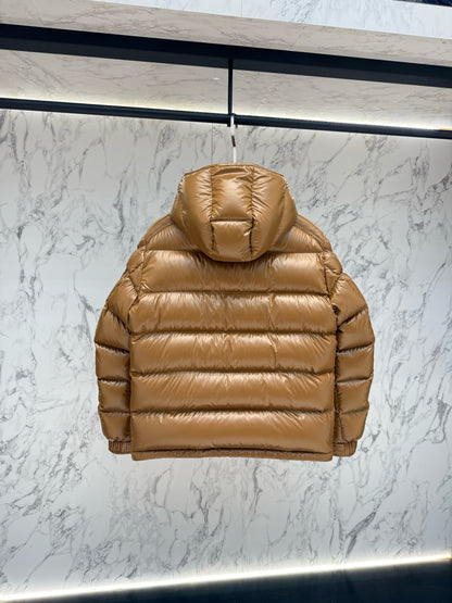 Moncler Maya Hooded Short Down Jacket "Beige"