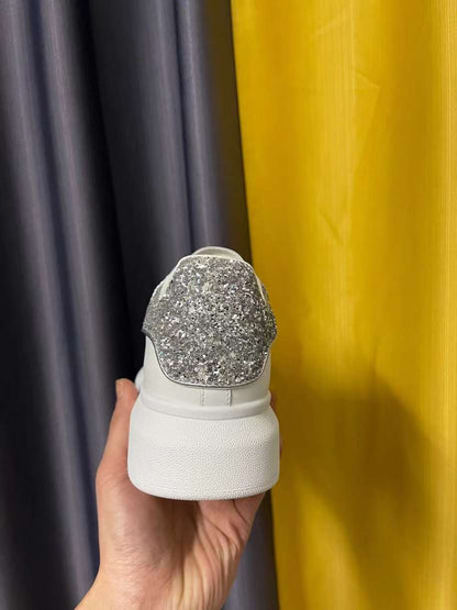 Alexander McQueen Oversized "White-Silver Glitter"