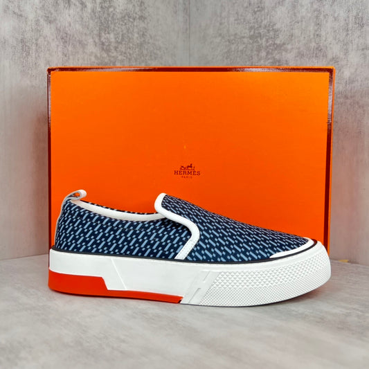 Hermes Gliss Slip-On "Black-Blue"