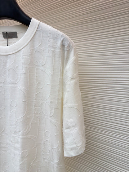 Dior Oblique T-Shirt "Deep Blue Cotton Jersey"