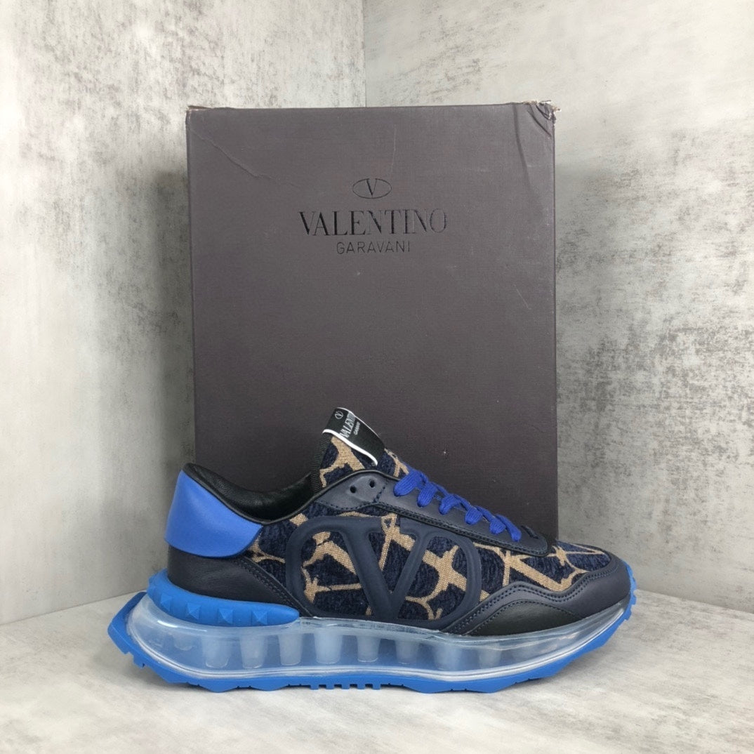 Valentino Garavani Netrunner "Blue-Black-Beige Monogram"