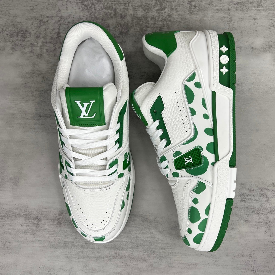 Louis Vuitton x Yayoi Kusama Trainers "Green-White"