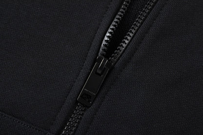 Burberry Logo Print Zip-Up Hoodie "Black"