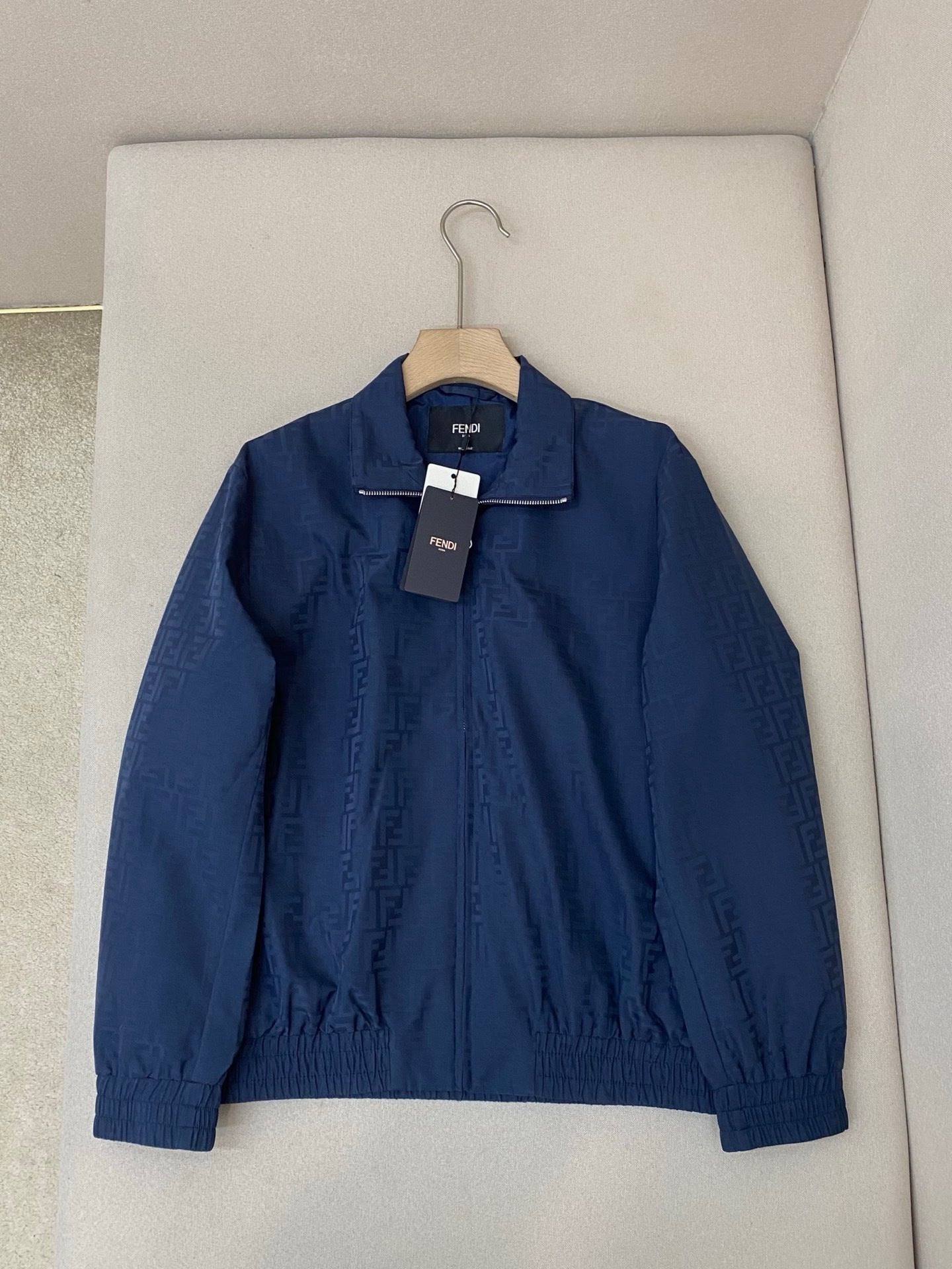 Fendi FF Monogram Bomber Jacket "Blue"