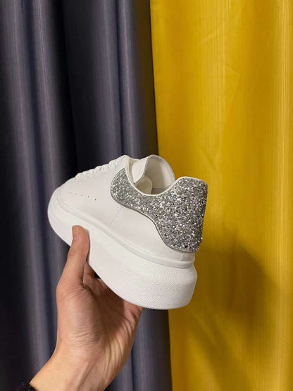 Alexander McQueen Oversized "White-Silver Glitter"