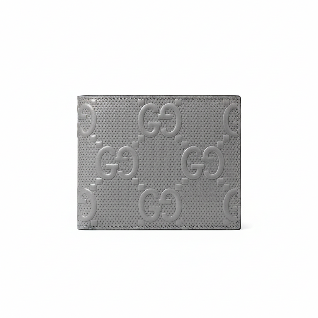 Gucci Textured Leather GG Embossed Bifold Wallet