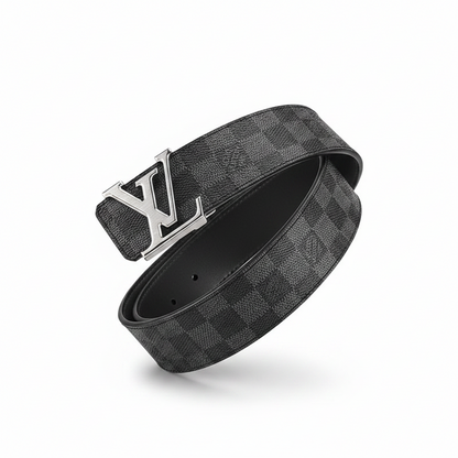 Louis Vuitton Initiales Leather Belt "Black-Silver"