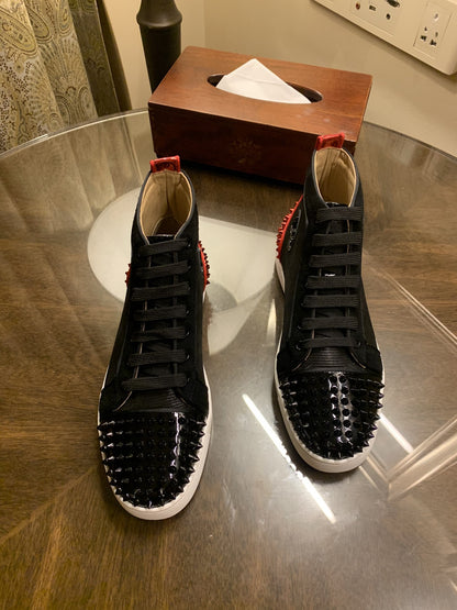 Christian Louboutin High-Top Louis Spikes 2 "Black-Red"