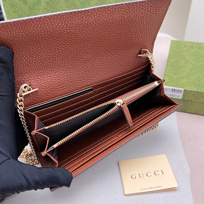 Gucci Jackie 1961 GG Continental Chain Wallet