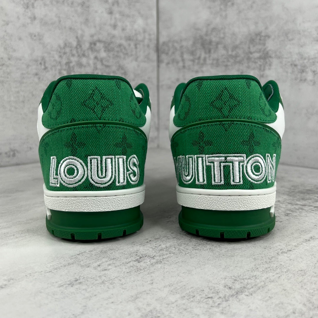 Louis Vuitton Trainers Velcro Strap "Green"
