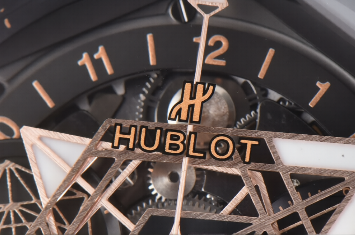 Hublot Big Bang Sang Bleu II Chrono 45mm Rose Gold Black Rubber Strap Black Dial