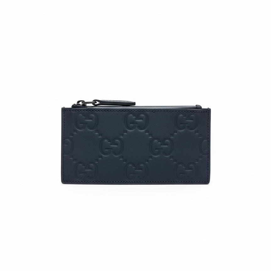 Gucci Rubber Effect Zip Coin Pouch Card Case