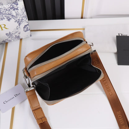 Dior CD Diamond Zipped Pouch with Strap