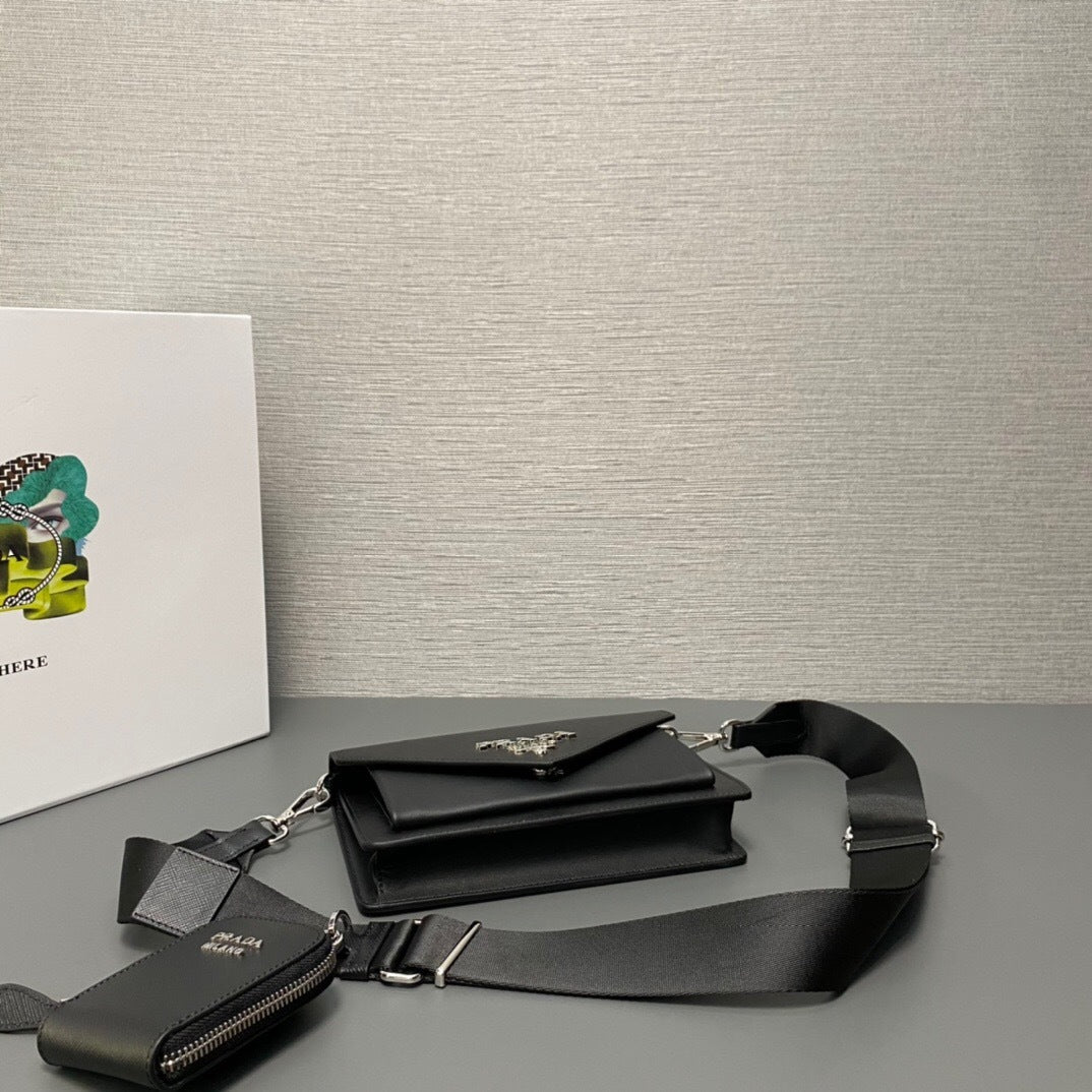 Prada Saffiano Leather Mini Envelope Bag