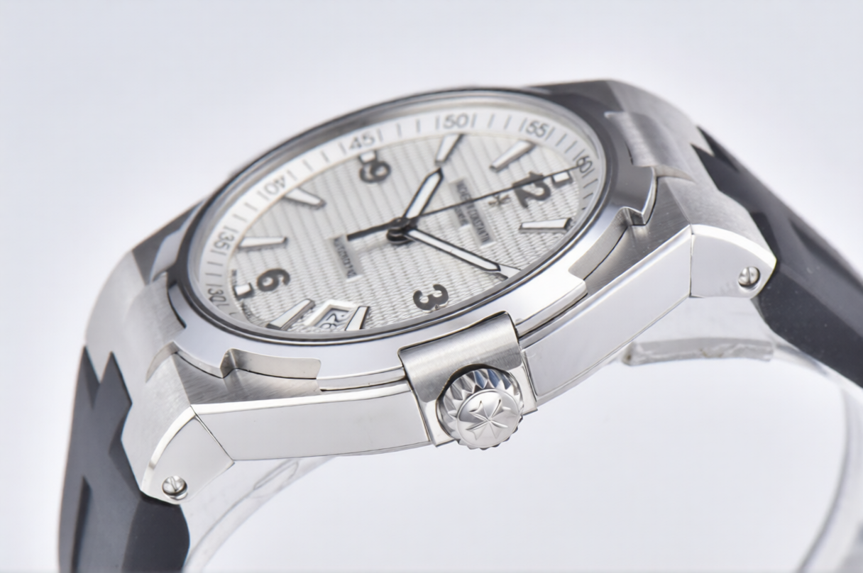 Vacheron Constantin 42mm Black Rubber Strap White Dial