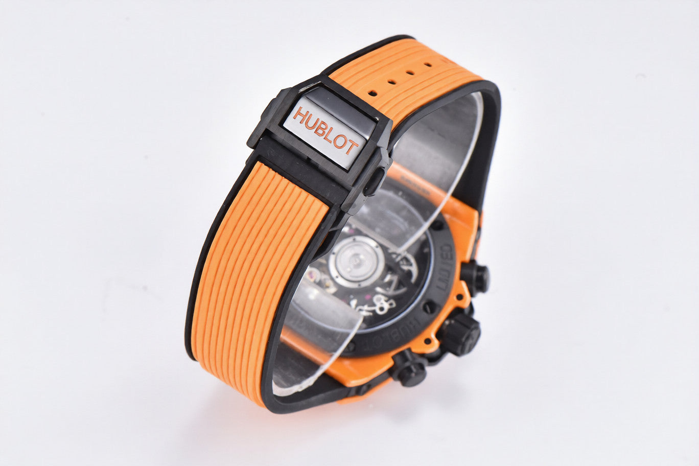 Hublot Big Bang Unico 42mm Orange Rubber Strap Orange Ceramic Sceleton Dial