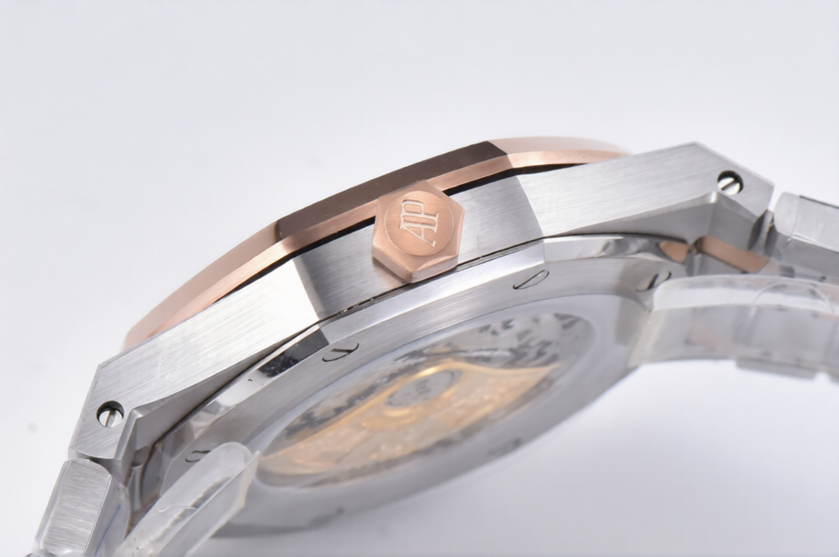Audemars Piguet Royal Oak 41mm Rose Gold and Steel White Dial