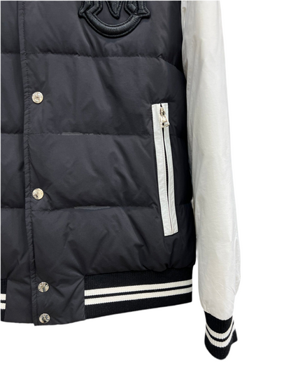 Moncler Bouchet Down Bomber Jacket "Black-White"