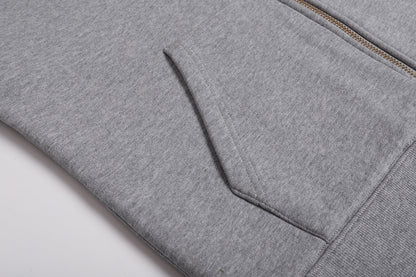 Miu Miu Jersey Zip-up Hoodie "Grey"