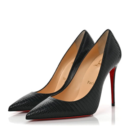Christian Louboutin Kate Embossed Leather Pumps 100mm "Black"