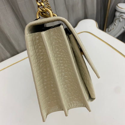 Saint Laurent Sunset Medium in Crocodile-Embossed Leather