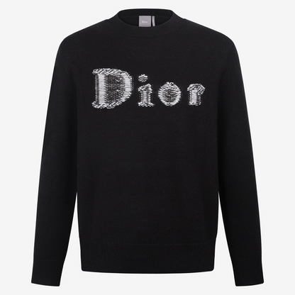Dior Reverse Sweater "Black Wool-Cashmere Jacquard"