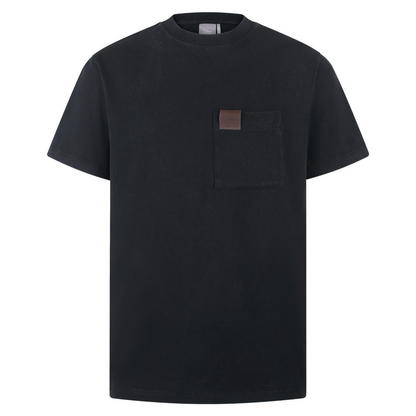 Dior T-Shirt with Pocket "Black Cotton Jersey"