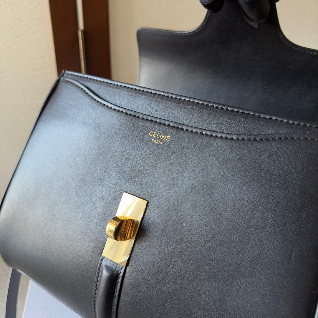 Celine Small 16 Bag in Natural Calfskin "Black"