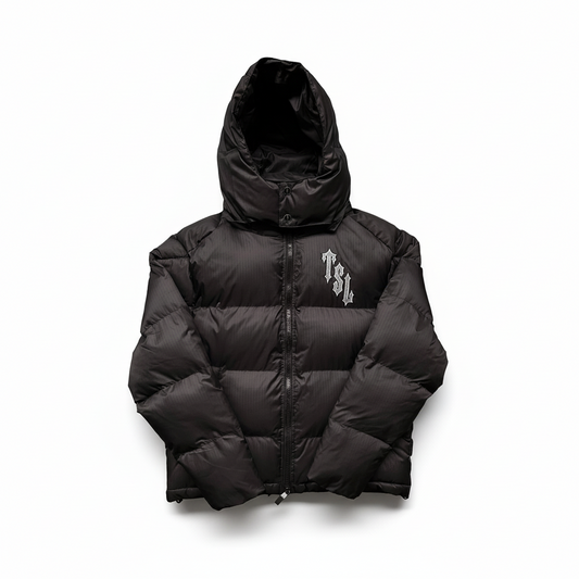 Trapstar Shooters Down Jacket "Black-Reflective Logo"