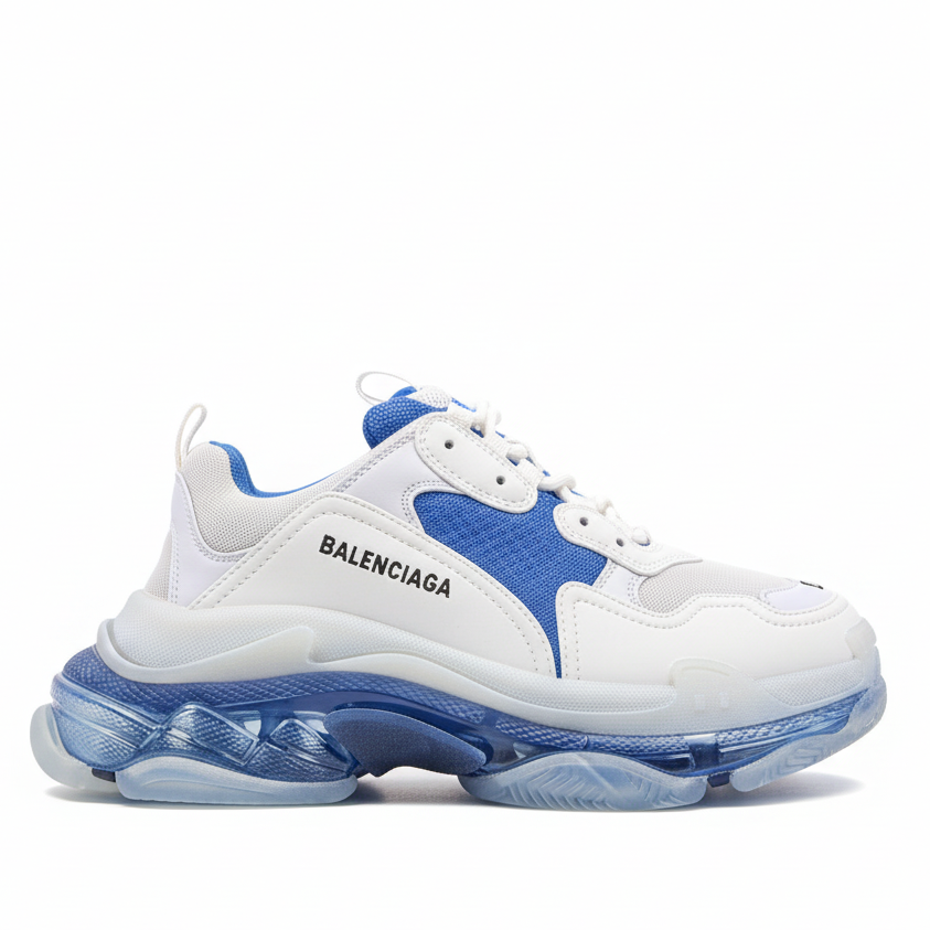Balenciaga Triple S "White-Blue Clear Sole"