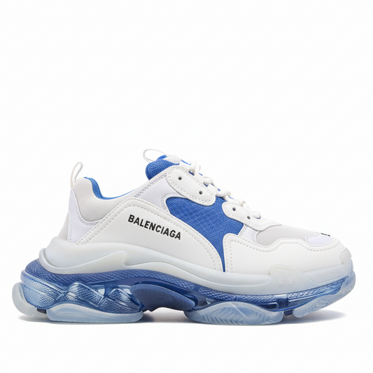 Balenciaga Triple S "White-Blue Clear Sole"