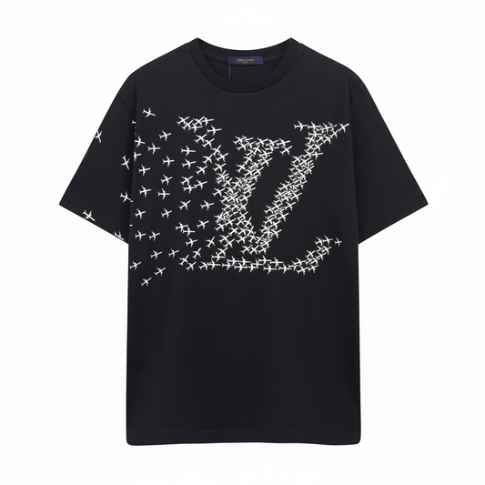 Louis Vuitton Planes Print T-Shirt "Black"