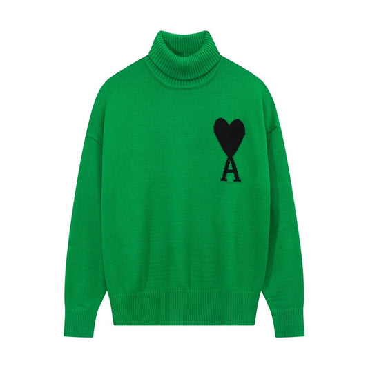 AMI Paris Ami De Coeur Turtleneck Sweater "Green"
