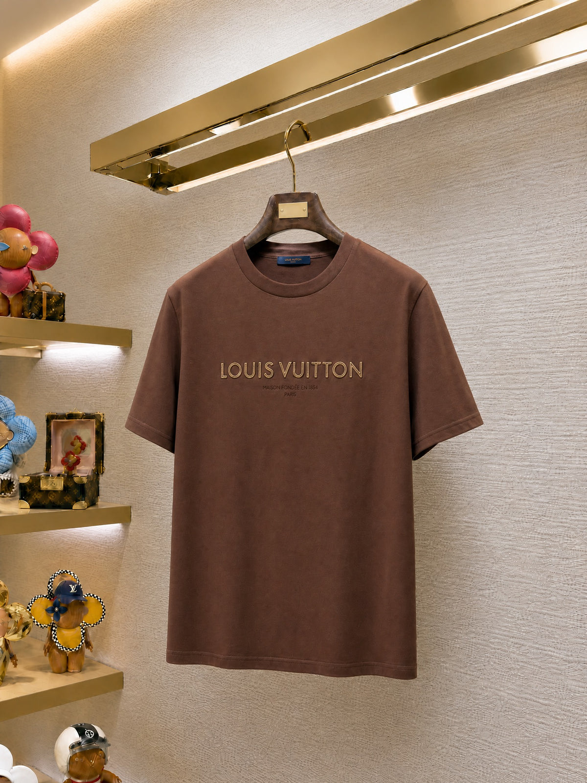 Louis Vuitton Embroidered Signature T-Shirt "Amber Brown"