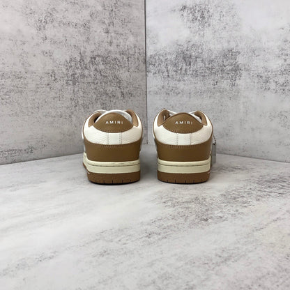 Amiri Skel Top Low "White-Brown"