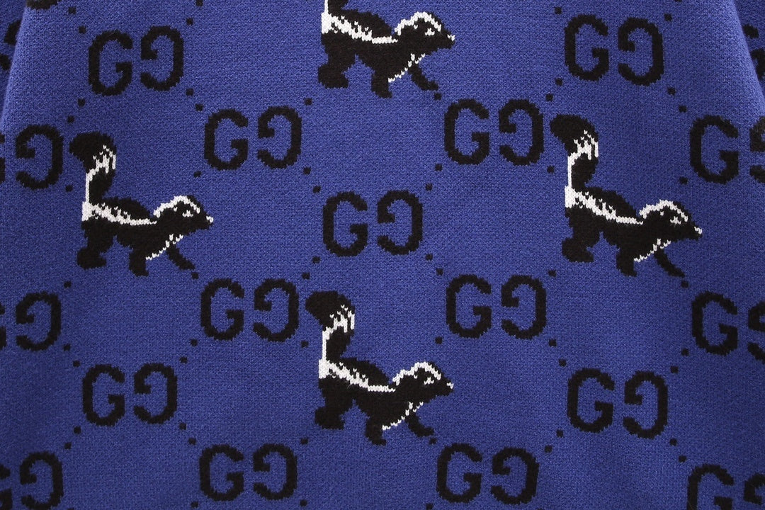Gucci GG and Skunk Sweater "Purple-Black"