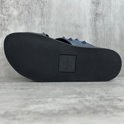 Valentino Garavani Rockstud Slides "Blue-Black"