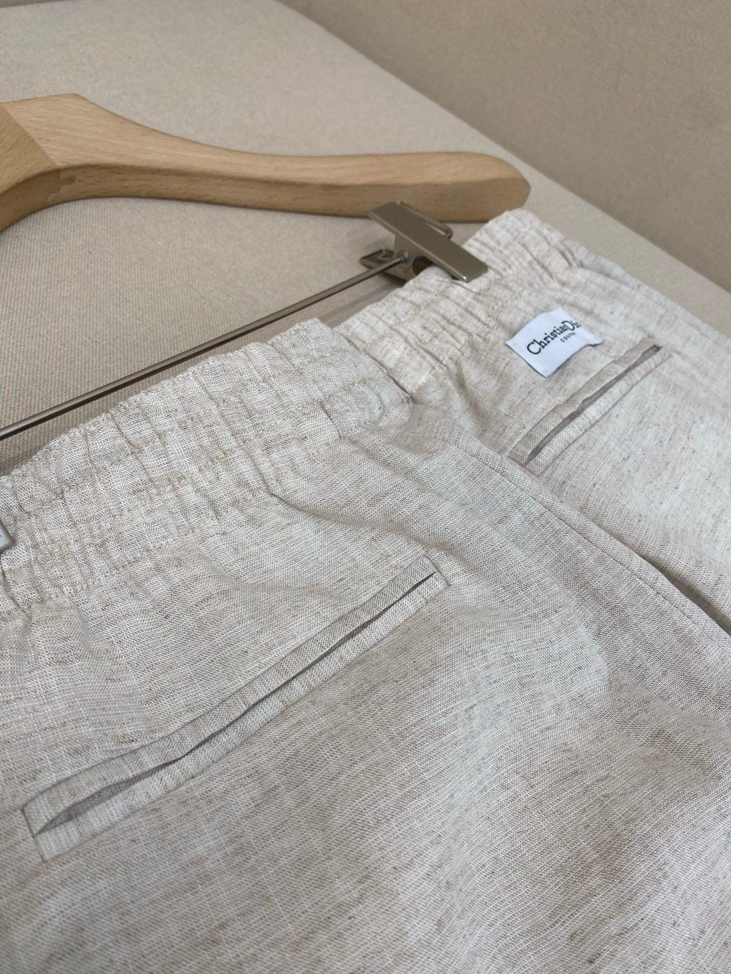 Dior Linen and Cotton Pants "Beige"