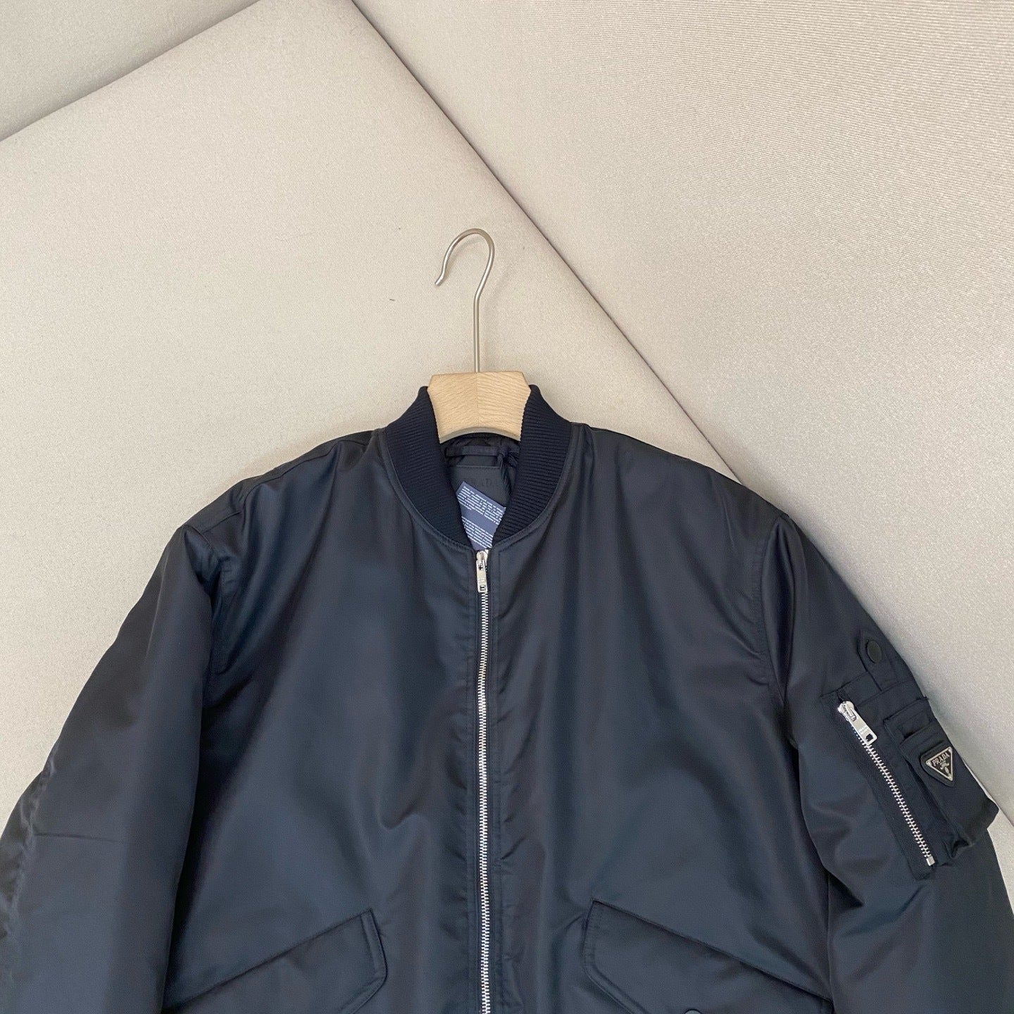 Prada Re-Nylon Shell Bomber Jacket "Black"