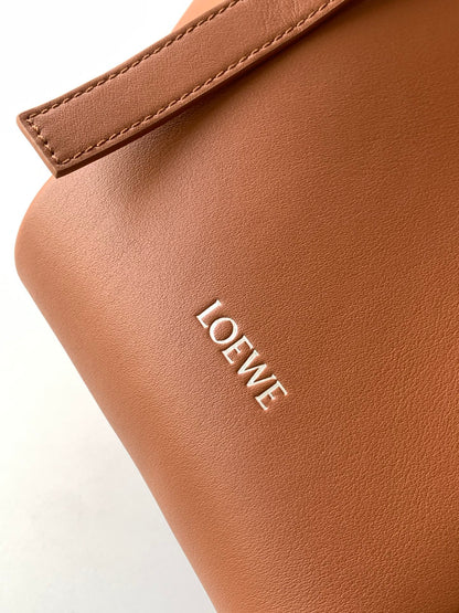 Loewe Hammock Flip Bag in Classic Calfskin "Brown"