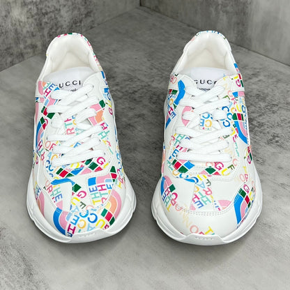 Gucci x The North Face Rhyton "White-Multicolour All Over Logo"